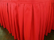 Accordion Pleat Premium Polyester Table Skirt 17x29 Red