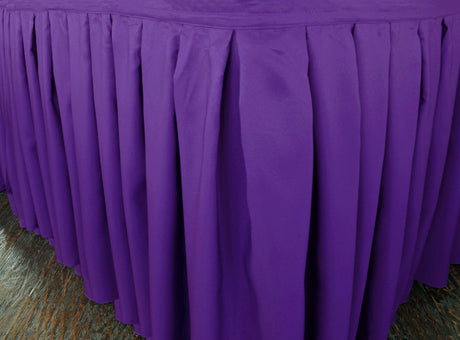 Polyester Table Skirt 21x29 Accordion Pleat Regency Purple