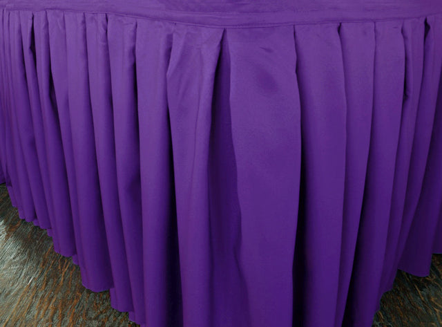 Polyester Table Skirt 21x29 Accordion Pleat Regency Purple