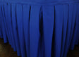 Accordion Pleat Polyester Table Skirt 21x29 Royal Blue