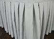 Accordion Pleat Polyester Table Skirt 21x29 Silver