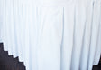 Accordion Pleat Polyester Table Skirt 17x29 White