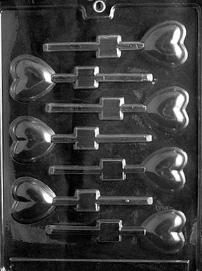 Small Heart Lolly Chocolate Mold - LPV069