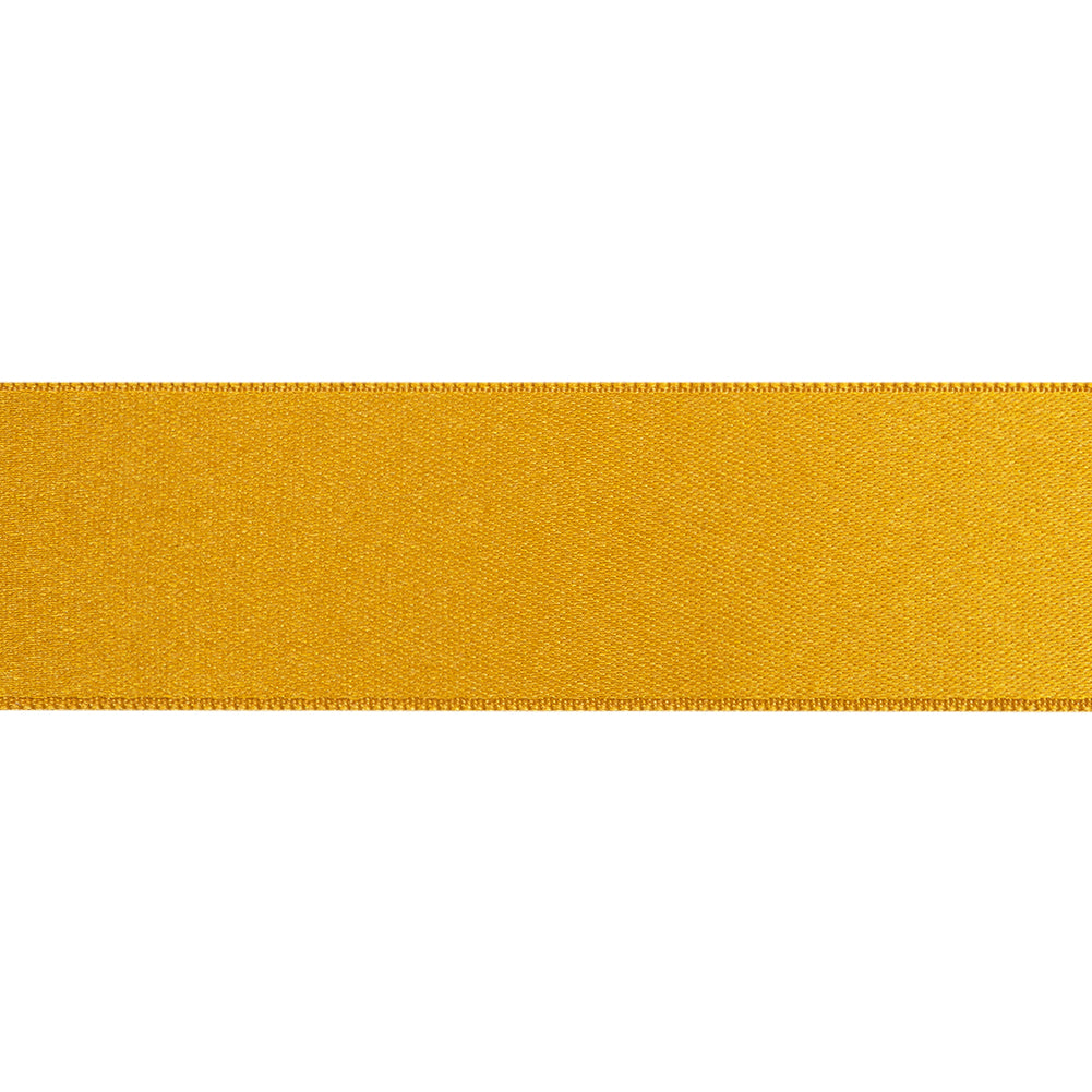 Dark Yellow Double Face French Satin Ribbon - 1"