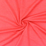 1 Yard Coral Red Solid Stretch Rayon Jersey Knit Fabric 62 Inches Wide