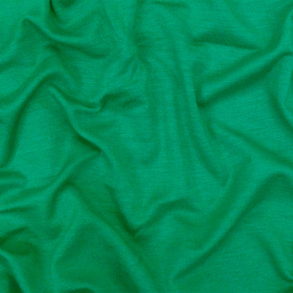 1 Yard Kelly Green Solid Stretch Rayon Jersey Knit Fabric 64 Inches Wide