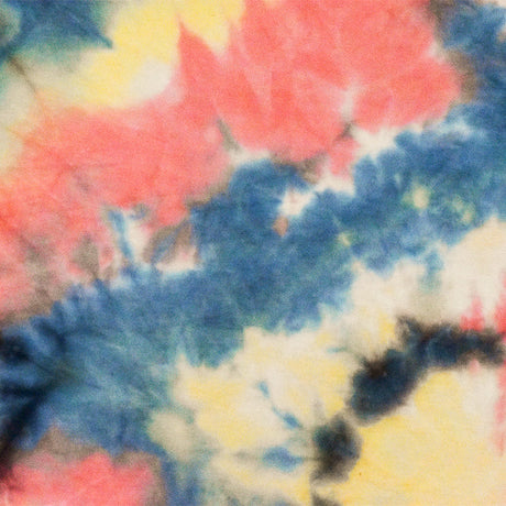 1 Yard Blush Blue Pink Multi Tie Dye Printed Stretch Baby French Terry Knit Fabric 60 Inches Wide