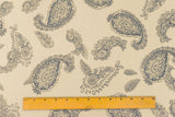 1 Yard Light Beige Gray Paisley Printed Stretch Jersey Knit Fabric 62 Inches Wide