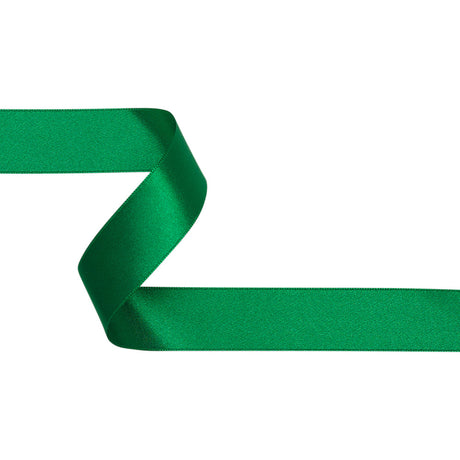 Emerald Double Face French Satin Ribbon - 1"