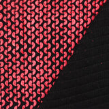 1 Yard Neon Red Black 3D Wave Acrylic Poly Woven Jacketing Fabric Apparel 28 Inches Width