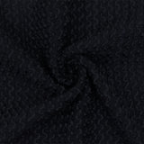 1 Yard Obsidian Black 3D Wave Acrylic Poly Woven Jacketing Fabric Apparel 28 Inches Width