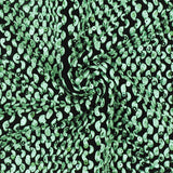 1 Yard Pearly Green Black 3D Wave Sequins Acrylic Poly Woven Jacketing Fabric Apparel 28 Inches Width