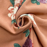 1 Yard Rose Multi Floral Scuba Crepe Stretch Knit Fabric 58 Inches Wide