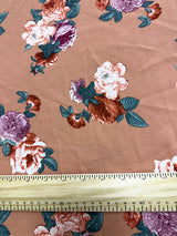 1 Yard Rose Multi Floral Scuba Crepe Stretch Knit Fabric 58 Inches Wide