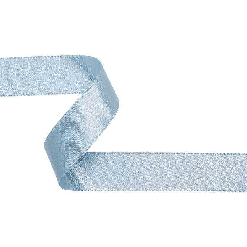 Light Blue Double Face French Satin Ribbon - 1"