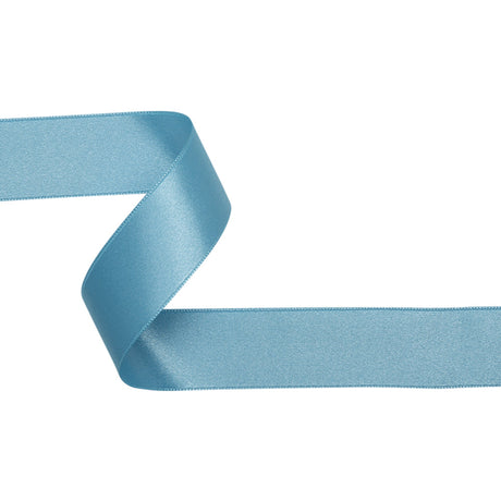 Blue Double Face French Satin Ribbon - 1"