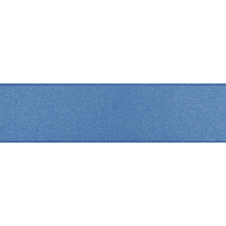 French Blue Double Face French Satin Ribbon - 1"