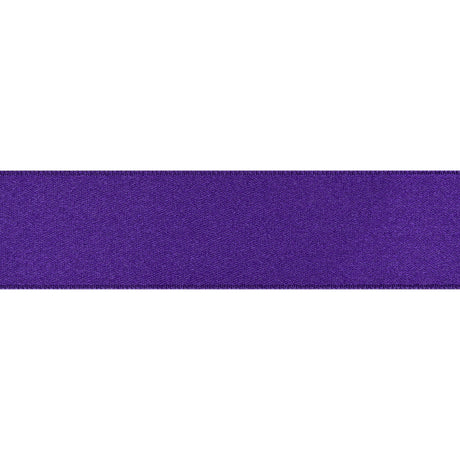 Purple Double Face French Satin Ribbon - 1"