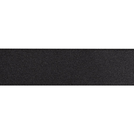 7/8" Matte Black Double Face French Satin Ribbon