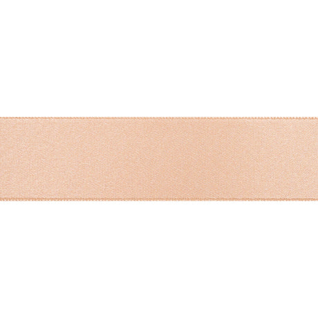 Light Peach Double Face French Satin Ribbon - 1"