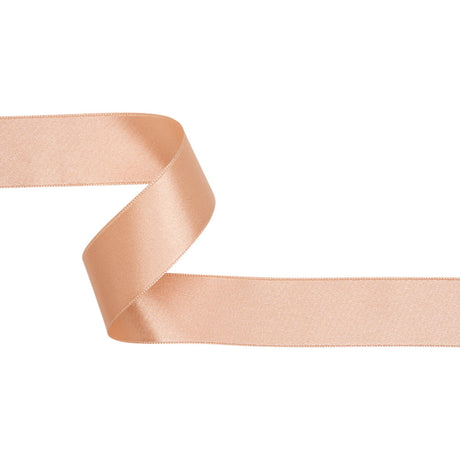 Light Peach Double Face French Satin Ribbon - 1"