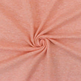 1 Yard Punch Peach Ivory Slub Stretch Poly Jersey Knit Fabric 62 Inches Wide