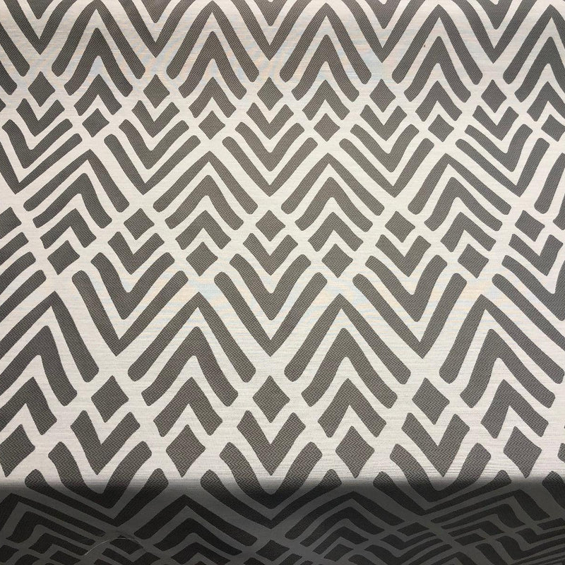 Osmo Diamond Argyle Silver Crown Jacquard Polyester Fabric - Silver Diamond Argyle Jacquard, 60" Width, 7.75" Horizontal Repeat, 11" Vertical Repeat (1 Yard)