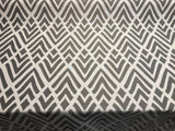 Osmo Diamond Argyle Silver Crown Jacquard Polyester Fabric - Silver Diamond Argyle Jacquard, 60" Width, 7.75" Horizontal Repeat, 11" Vertical Repeat (1 Yard)