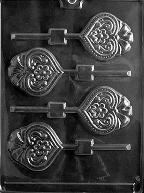 Heart With Bow Lolly Chocolate Mold - LPV074