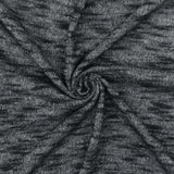 1 Yard Basic Black White Slub Stretch Poly Jersey Knit Fabric 56 Inches Wide