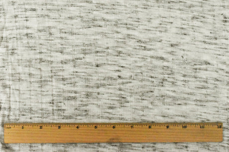 1 Yard Nature Ivory Gray Black Slub Stretch 8x3 Rib Knit Fabric 56 Inches Wide