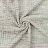 1 Yard Dusty Ivory Gray Black Texture Stretch Poly Thermal Knit Fabric 55 Inches Wide