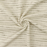 1 Yard Light Beige Gray Multi Stripe Stretch Jersey Knit Fabric 57 Inches Wide
