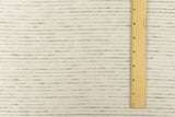 1 Yard Light Beige Gray Multi Stripe Stretch Jersey Knit Fabric 57 Inches Wide