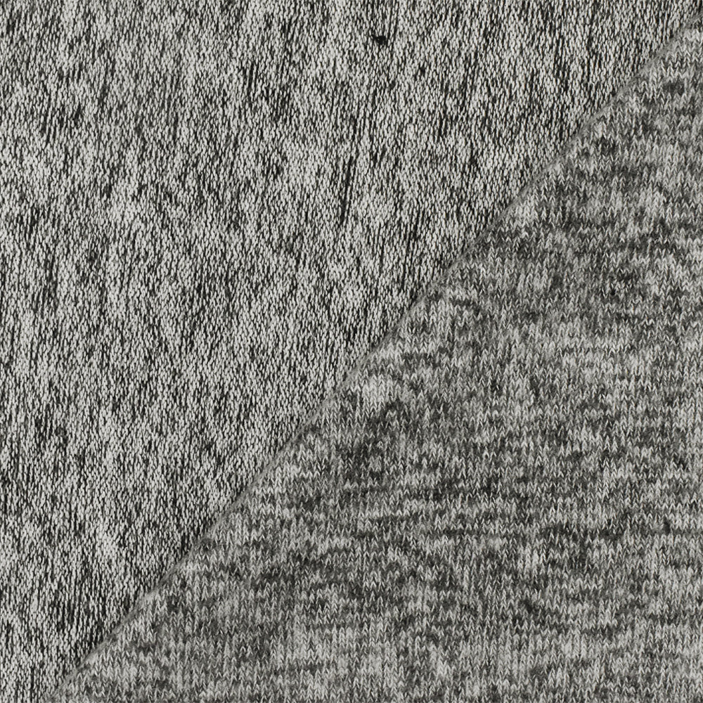 1 Yard Shadow Black White Texture Stretch Brushed Face Jersey Knit Fabric 58 Inches Wide