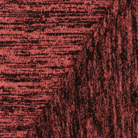 1 Yard Gamer Red & Black Slub Texture Jersey Knit Matte Finish, Good Drape 53" Width