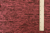 1 Yard Gamer Red & Black Slub Texture Jersey Knit Matte Finish, Good Drape 53" Width
