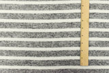 1 Yard Off Black, & Ivory Stripe Brushed Jersey Knit Soft Stretch Fabric for Activewear, 57" Wide