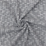 1 Yard Glacier Gray White Texture Stretch 3x2 Rib Knit Fabric 58 Inches Wide