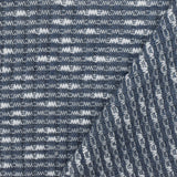 1 Yard of Dusty Navy & White Rib Knit Lightweight Textured Jersey for Activewear, 57" Width