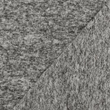 1 Yard of White & Gray Brushed Knit Fabric, Lightweight with Soft Hand & Matte Finish, 55" Width