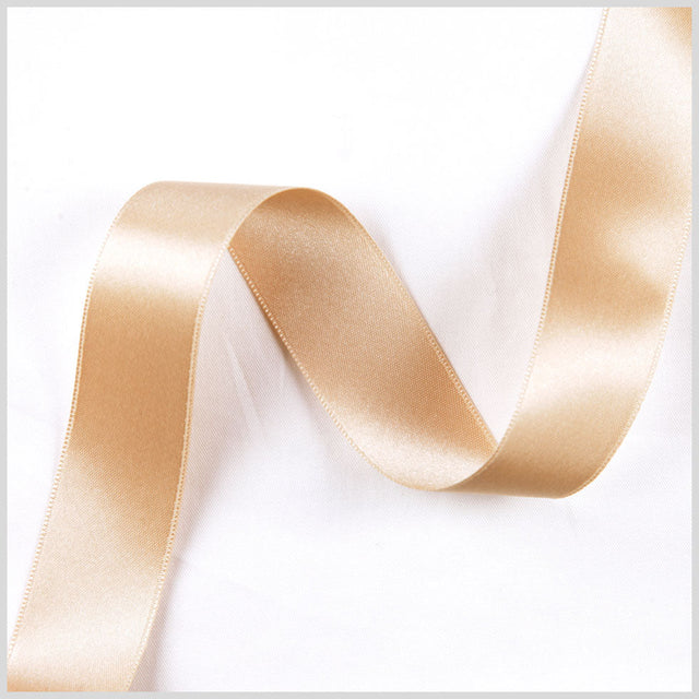 3/8" Tan Double Face French Satin Ribbon