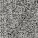 1 Yard Moon Silver & Black Texture Stretch Poly Rib Knit Fabric for Activewear, 66 Inches Wide