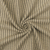 1 Yard Beige, Black & White Stripe Sweater Knit Textured Stretch Fabric for Apparel, 60" Wide