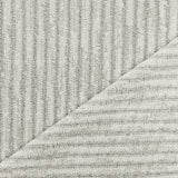 1 Yard Star Silver & White Metallic Stripe Stretch Poly Jersey Knit Fabric for Activewear, 61" Wide