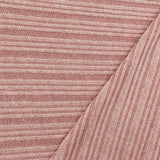 1 Yard Dusty Rose & White Textured Rib Knit Soft Horizontal Stretch Fabric for Apparel, 56" Wide