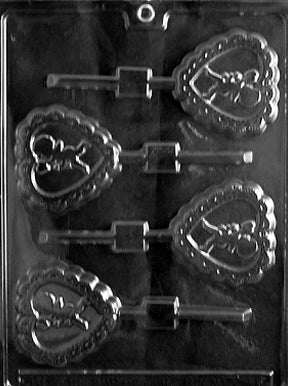 Cupid In Heart Lolly Chocolate Mold - LPV087