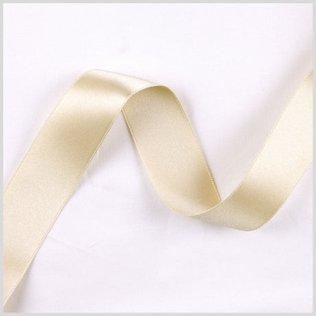 3/8" Pale Gold Double Face French Satin Ribbon