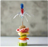 Oasis Supply, USA Cake Decorating Bundle - Includes 24 Sparkler Food Pick, 12 USA! Food Flag Picks, & 4oz Edible Red, White, & Blue Sprinkle