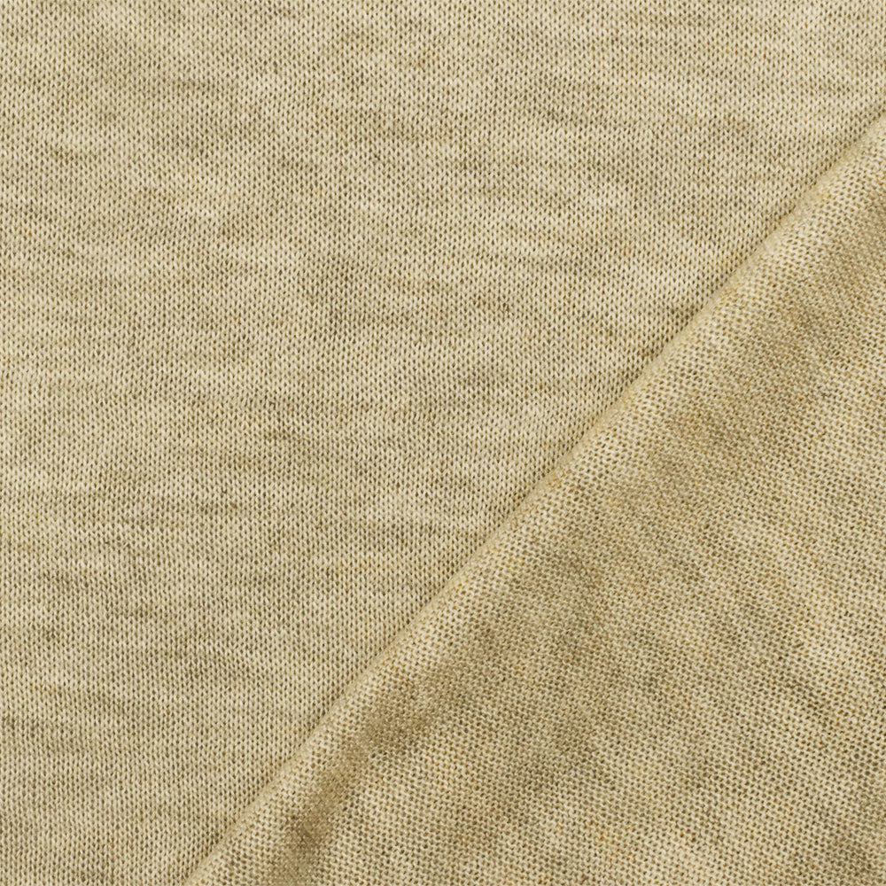1 Yard Antique Yellow, Beige & Multi Stretch Cotton Jersey Knit Fabric, 60" Wide